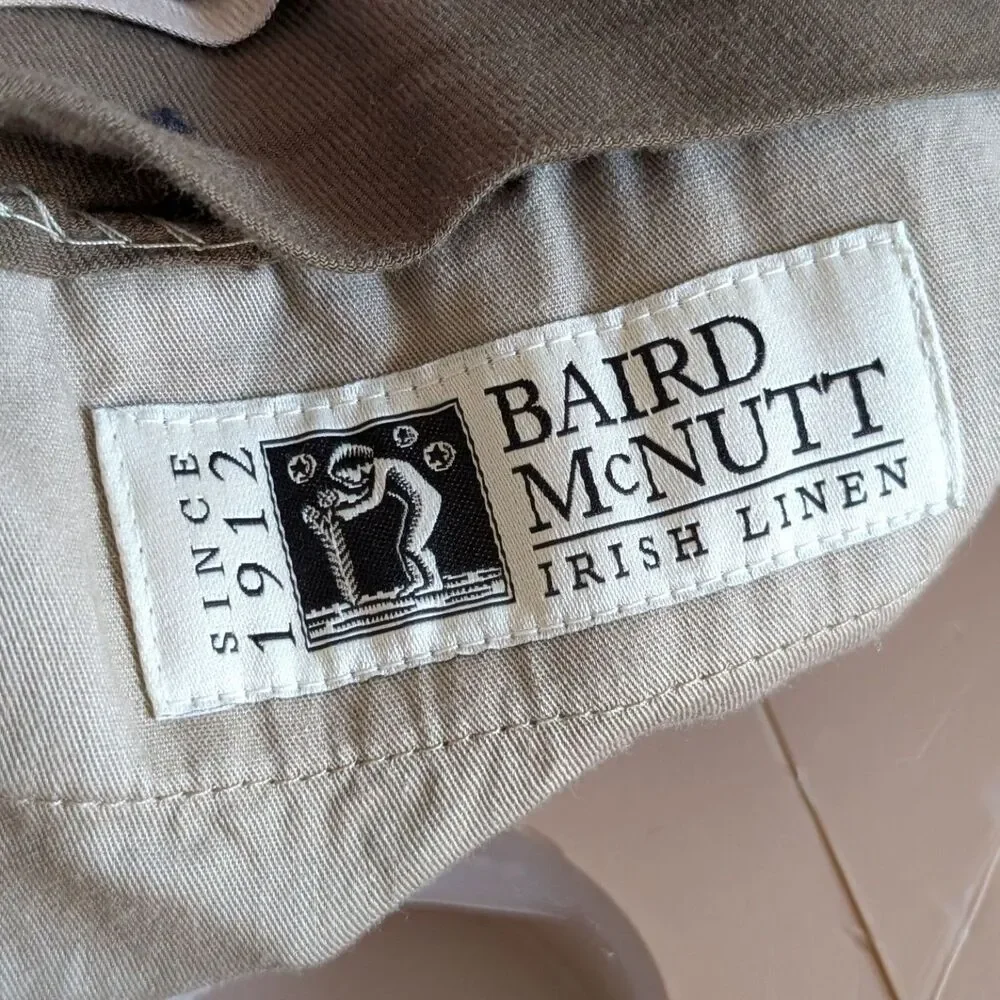 Banana Republic Trousers Cream Irish Linen Trousers Baird McNutt Size 32S